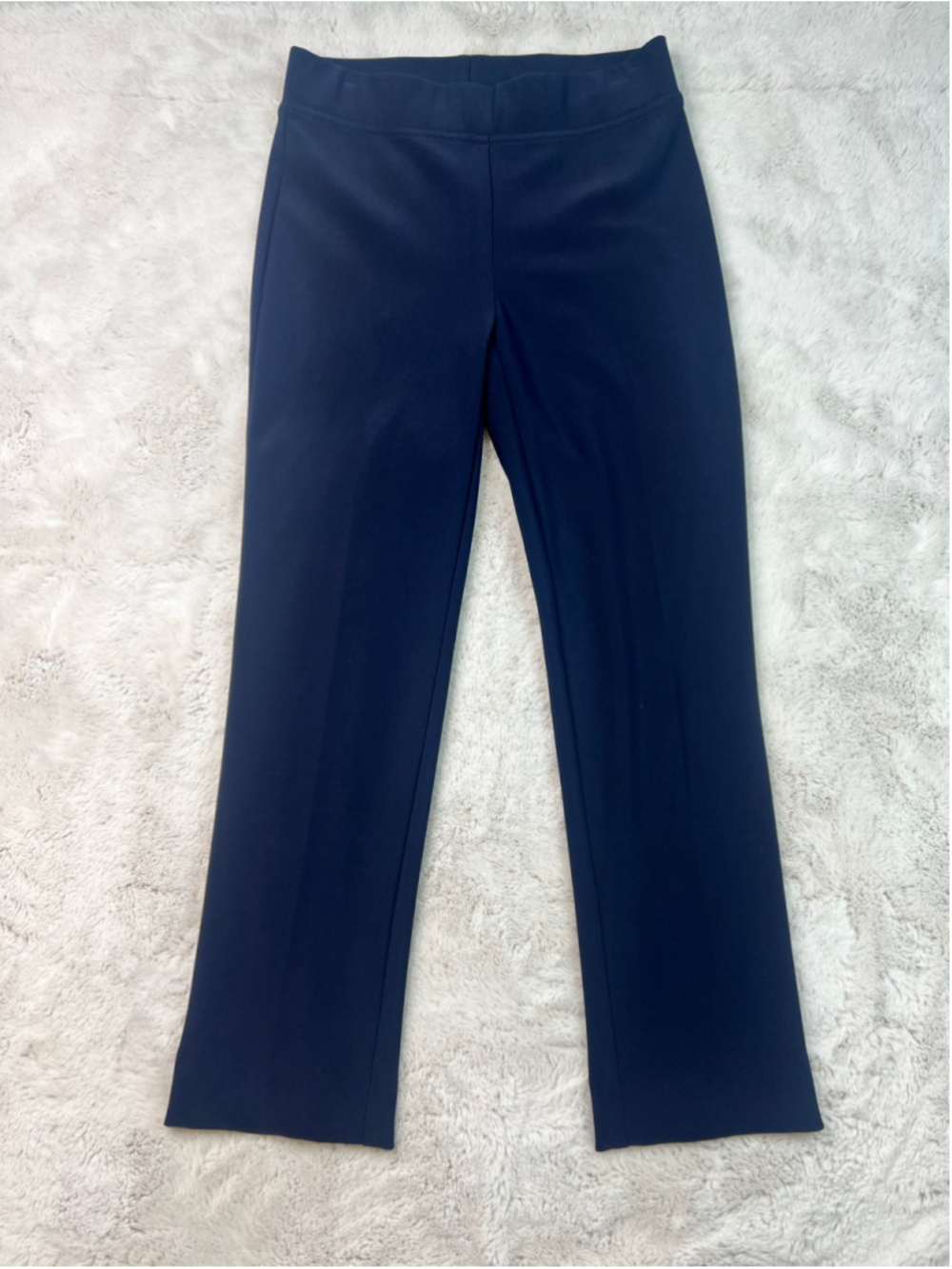 Joseph Ribkoff Navy Blue Pants Trousers Size 6 Pull On Stretchy Slit Comfortable